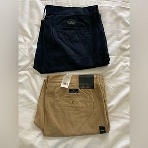 Two Pairs Banana Republic Emerson Chinos 36x30